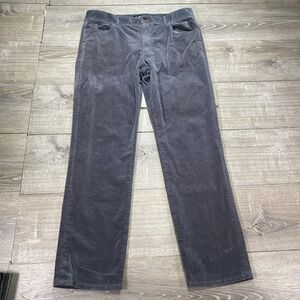 Johnnie-O Corduroy Pants Mens 38x34 Charcoal Stretch Casual JMPA1040 Phantom